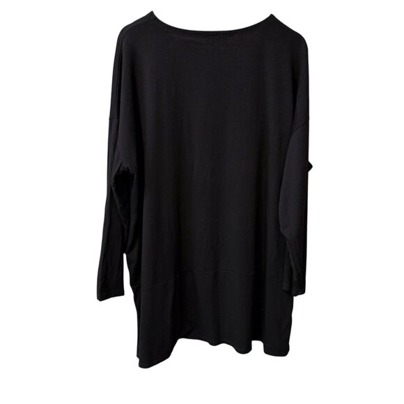 Eileen Fisher Stretch Jersey Knit Split Hem Relaxed Fit Tunic Top size L/XL - Picture 6 of 7